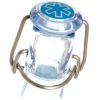 Бутылка дизайнерская стеклянная, светло-голубая, логотип VIVREAU, бугельная крышка, для негазированной воды, объём 425мл