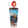 Стакан пласт. д/напитков «Angry Birds в кино 2», 0.5л, крышка, трубочка