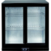 Шкаф холодильный для напитков (минибар), 208л, 2 двери-купе стекло, 4 полки, ножки, 0/+8С, дин.охл., черный