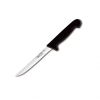Нож обвалочный L 15см прямое узкое лезвие, черная ручка, нержавеющая сталь