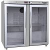 Модуль барный холодильный,  900х563х900мм, без борта, 2 двери стекло, ножки, +2/+8С, нерж.сталь, дин.охл., агрегат сзади, R290