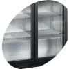 Стол холодильный д/напитков, 328л, 3 двери-купе стекло, 6 полок, ножки, +2/+10с, чёрный, стат.охл.+вентилятор, R134A, подсветка