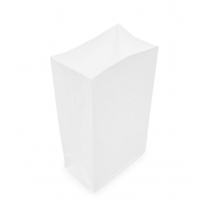 Пакет бумажный 170х80х50мм прямоугольное дно белый