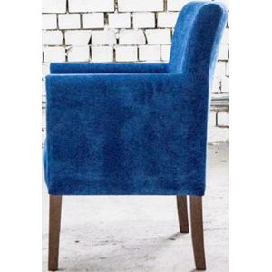 Кресло Бурже, мягкое, обивка ткань II категории синяя