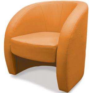 Кресло Глобус, мягкое, обивка экокожа II категории оранжевая