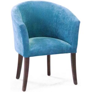 Кресло Бордо, мягкое, обивка ткань II категории голубая