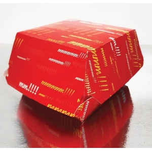 Коробка для гамбургера 118x107x78мм Emoji бумага