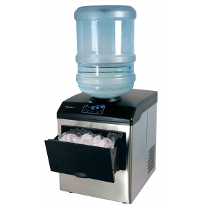 Льдогенератор для кускового льда,  15кг/сут, бункер 1.5кг, возд.охлаждение, форма «пальчик», настольный, подача воды из бутыли