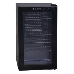 Шкаф холодильный для напитков (минибар),  66л, 1 дверь стекло, 5 полок, ножки, +4/+16С, стат.охл., черный