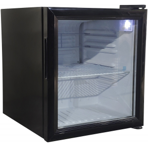 Шкаф холодильный для напитков,   52л, 1 дверь стекло, 1 полка, 0/+10С, стат.охл., черный, R600a