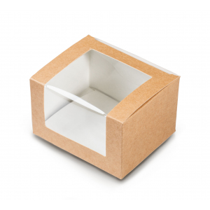 Коробка для сэндвича 125x100x70мм картон крафт