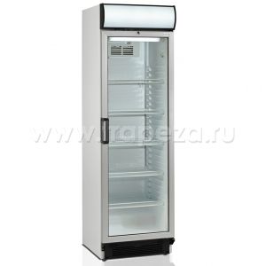 Шкаф холодильный д/напитков, 372л, 1 дверь стекло, 5 полок, ножки+колеса, +2/+10С, стат.охл.+вент., белый, канапе