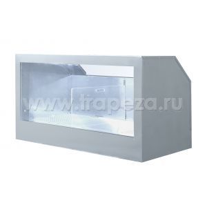 Витрина тепловая напольная, для насыпного попкорна, L1.20м, 2 секции, нерж.сталь, подогрев