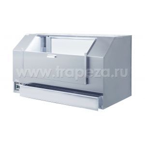 Витрина тепловая напольная, для насыпного попкорна, L1.20м, 2 секции, нерж.сталь, подогрев