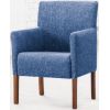 Кресло Бурже, мягкое, обивка ткань II категории голубая