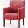 Кресло Бурже, мягкое, обивка ткань II категории красная
