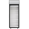 Шкаф холодильный,  500л, 1 дверь стекло, 4 полки, ножки, +1/+10С, дин.охл., белый, рама двери чёрная, канапе, R290