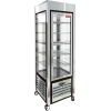 Витрина холодильная напольная, вертикальная, L0.60м, 350л, 5 полок-решеток, +2/+10С, дин.охл., нерж.сталь