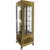 Витрина холодильная напольная, вертикальная, L0.60м, 350л, 5 полок стекло, +2/+10С, дин.охл., бронза