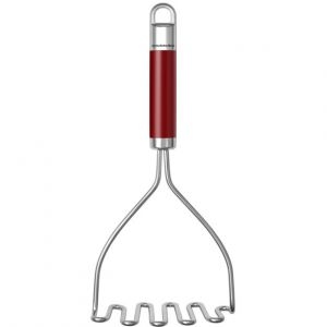 Картофелемялка, нерж.сталь, красная ручка (Уценённое)