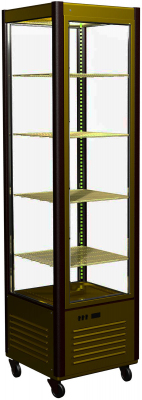 Витрина кондитерская CARBOMA D4 VM 400-1 (R400C Люкс) (0109-0102 (коричнево-золотой)