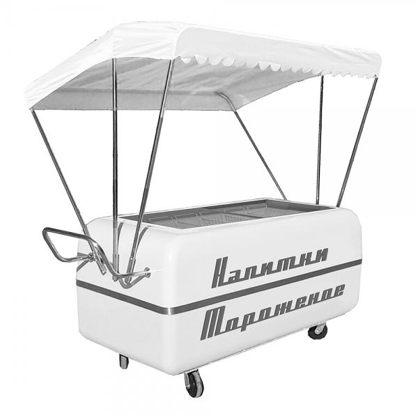 Ролл-бар «напитки/мороженое» с морозильным ларём, цвет белый/белый ТТМ ...