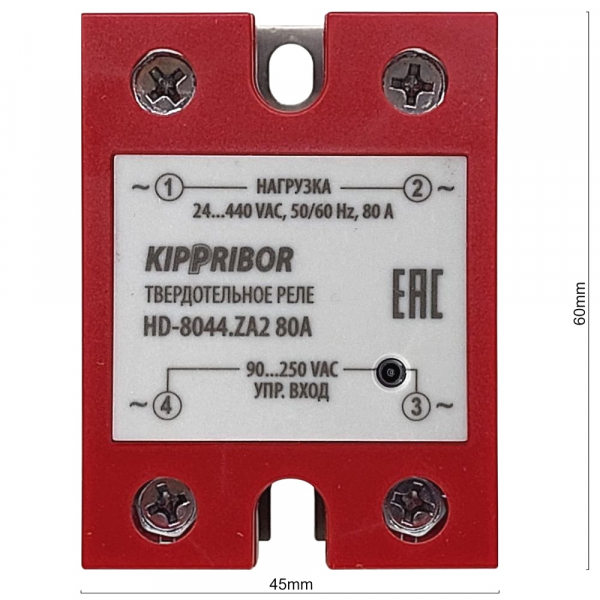 Реле твердотельное 80A/400V (управление 90...250VAC)