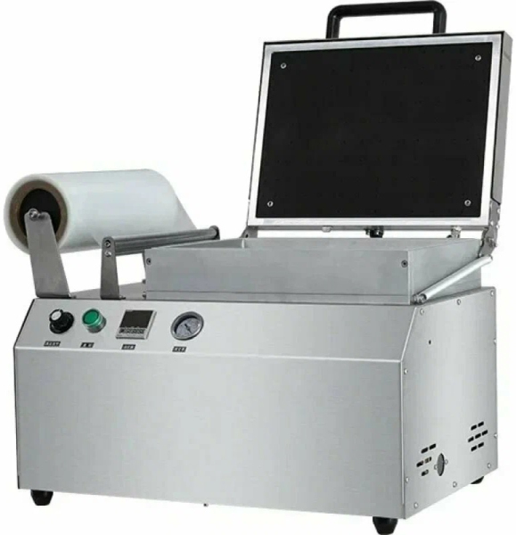 Машина для вакуумной упаковки HUALIAN MACHINERY HLV-300VST NEW скин (210*148*55мм, матрица на 2 лотка)