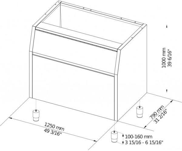 Бункер для чешуйчатого льда BREMA BIN 350*M350-600