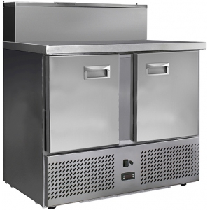 Стол холодильный саладетта, GN1/1, L1.37м, без борта, 3 двери глухие, ножки, +2/+8С, нерж.сталь, дин.охл., агрегат нижний, гнездо 4GN1/1, крышка, разд Финист 148687