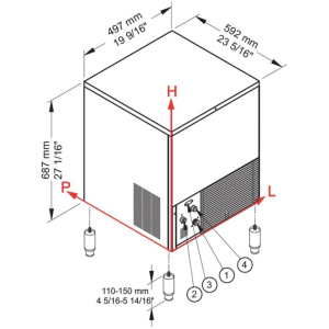 Льдогенераторы кубикового льда Brema 16423