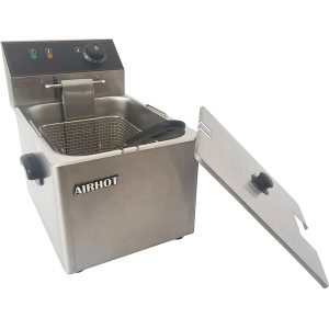 Фритюрница электрическая настольная, 1 ванна  6л, управление электромеханическое, кран для масла, 2 решетки, 1 крышка-полка Airhot 170431