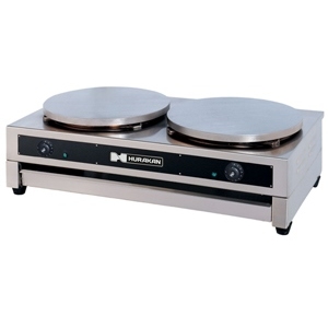 Блинница электрическая настольная, 2 поверхности D360мм чугун, корпус нерж.сталь Hurakan 170516