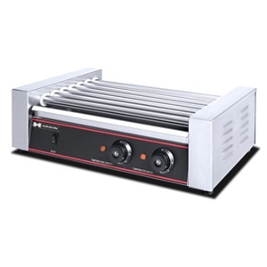 Гриль для сосисок роликовый, 7 роликов стальных, упр.электромеханическое, корпус нерж.сталь Hurakan 170725