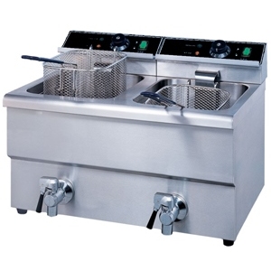 Фритюрница электрическая настольная, 1 ванна  6л, управление электромеханическое, кран для масла, 2 решетки, 1 крышка-полка Hurakan 171510