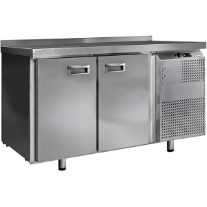 Стол холодильный, GN1/1, L1.20м, без борта, 2 двери глухие, ножки, -3/+8С, нерж.сталь, дин.охл., агрегат слева Финист 173922