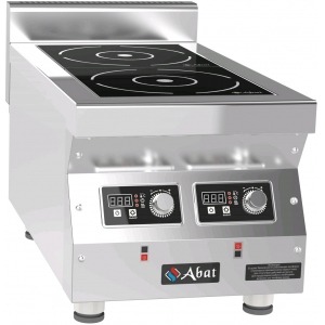 Плита электрическая напольная, 4 конфорки 4х2.8кВт, поверхность сплошная чугунная, шкаф духовой электрический конвекционный, пароувлажнение Abat 178422