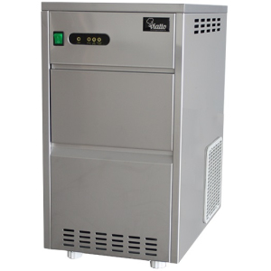 Льдогенератор для гранулированного льда,   90кг/сут, бункер 20.0кг, вод.охлаждение, корпус нерж.сталь Viatto 180743
