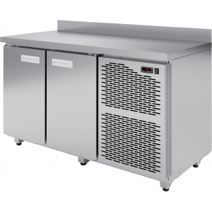 Стол холодильный, GN1/1, L1.20м, без борта, 2 двери глухие, ножки, -3/+8С, нерж.сталь, дин.охл., агрегат слева Kayman 197486