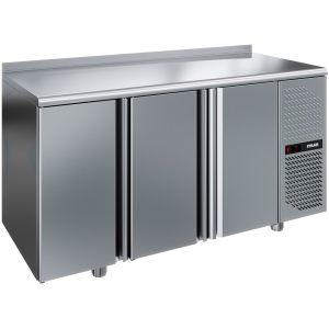 Стол холодильный, GN1/1, L1.20м, без борта, 2 двери глухие, ножки, -3/+8С, нерж.сталь, дин.охл., агрегат слева Polair 205457