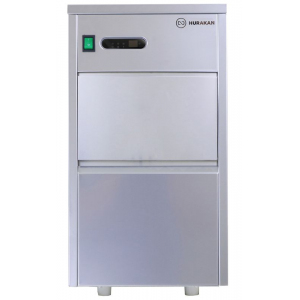 Льдогенератор для гранулированного льда,   90кг/сут, бункер 20.0кг, вод.охлаждение, корпус нерж.сталь Hurakan 236229