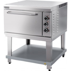 Шкаф жарочный, электрический, напольный, 1 камера 4х(530х470мм), управление электромеханическое, стенд открытый, камера углер., корпус (лицо) нерж. Марихолодмаш 239241