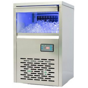 Льдогенератор для кускового льда,  33кг/сут, бункер 16.0кг, вод.охлаждение, корпус нерж.сталь, форма "кубик" A Hurakan 247981