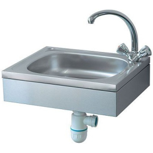 Рукомойник напольный,  500х600х870мм, 1 мойка 400х400х150мм цельнотян., борт, нерж.304, закрытый, 1 дверь распашная, разборный, каркас нерж.304, педал Kayman 287269