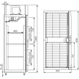 Шкафы холодильные комбинированные ПОЛЮС 84188