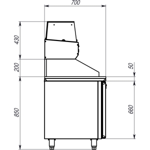 Настольные витрины HICOLD 90805