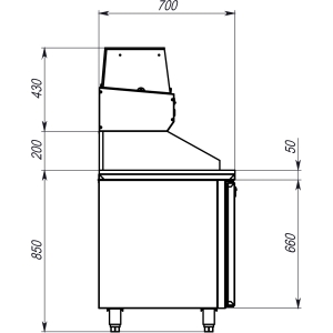 Витрины настольные HICOLD 90805