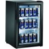 Шкаф холодильный для напитков (минибар),  68л, 1 дверь стекло, 2 полки, ножки, 0/+10С, черный