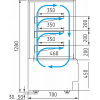 Витрина кондитерская CARBOMA KC70 VV 1,3-1 STANDARD 9006-9005 (ВХСв-1,3д CUBE Люкс Техно)