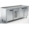 Стол холодильный, GN1/1, L1.80м, без борта, 3 двери глухие, ножки, +2/+10С, нерж.сталь, агрегат центр.